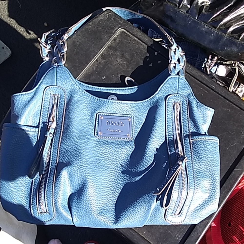 Blue Nicole Miller Hobo Bag